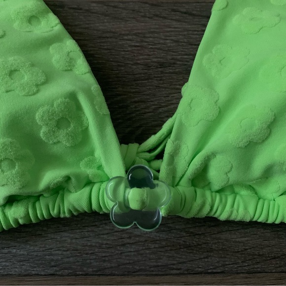 lime green triangle bikini top - Picture 4 of 4